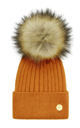 Arundle Cashmere Faux Fur Bobble Hat