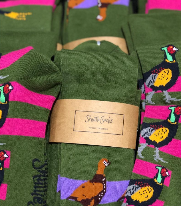 Green & Pink Pheasant Shooting/Walking Socks
