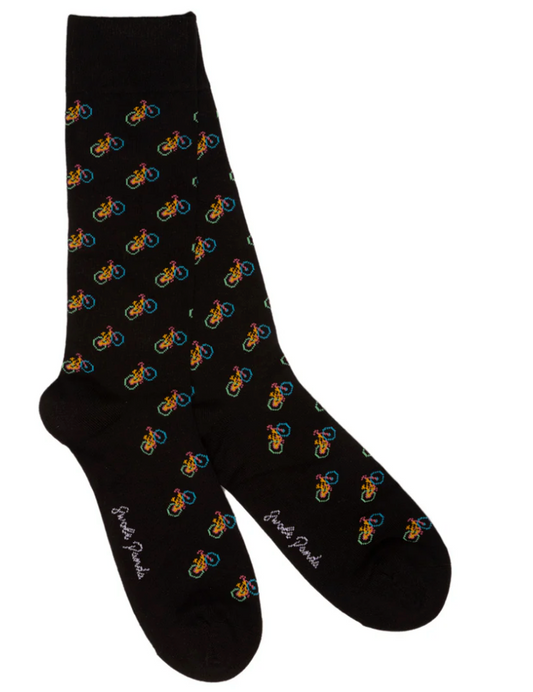 Black Bicycle Bamboo Socks