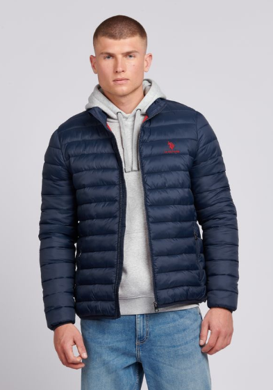 US Polo Assn L/weight Bound Quilted Jacket