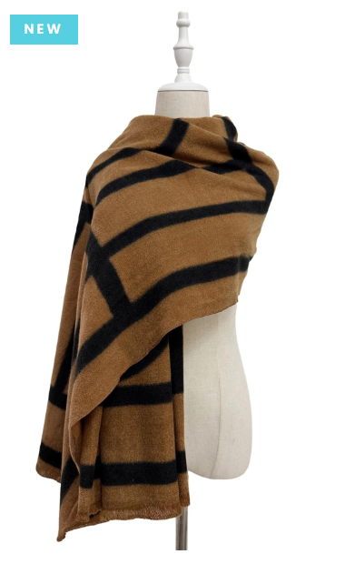 Large Geometric Wrap Scarf
