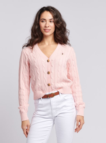 US Polo Assn Cable Knit Cardigan