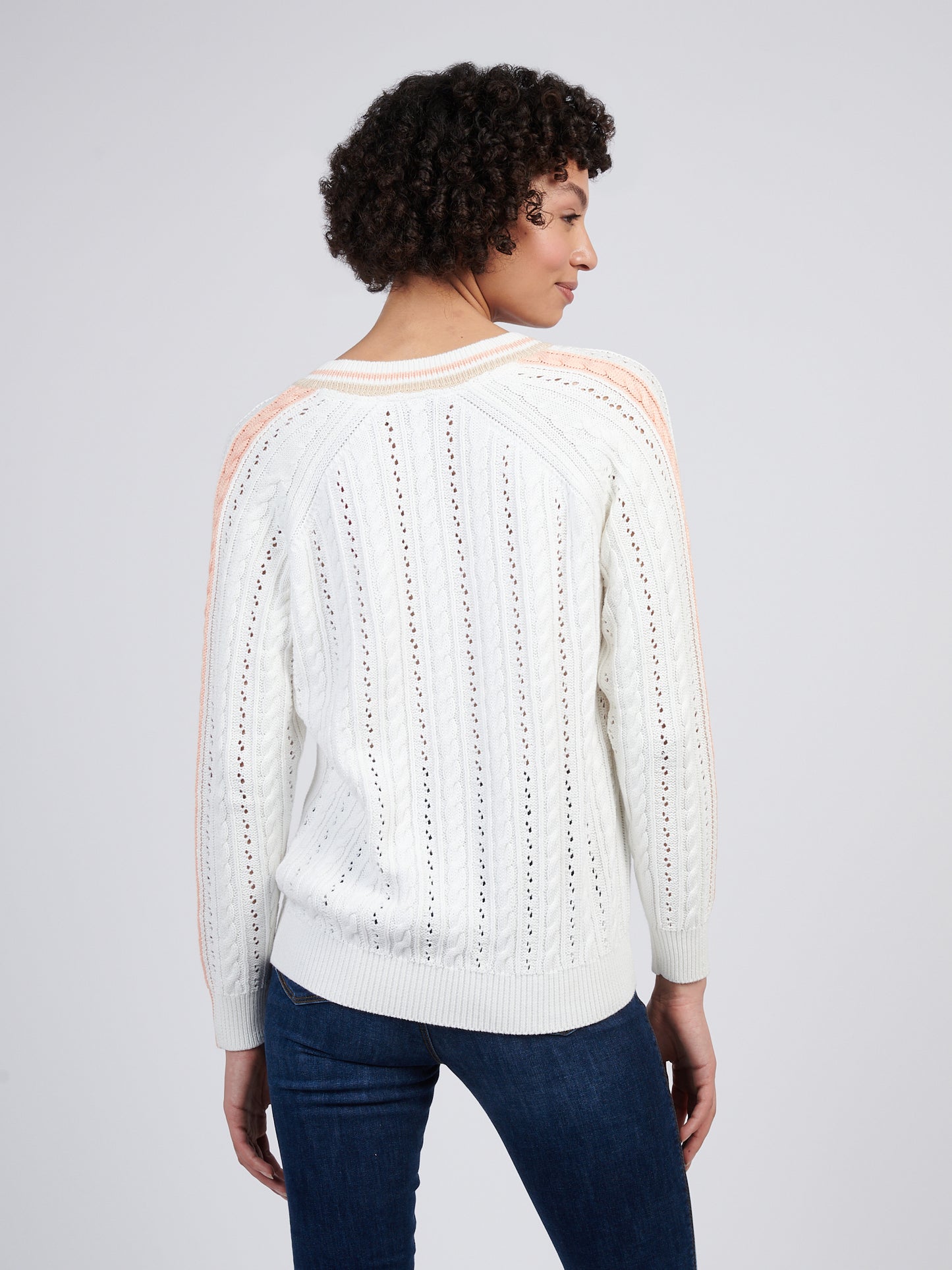 US Polo Cable Knit Cricket Jumper