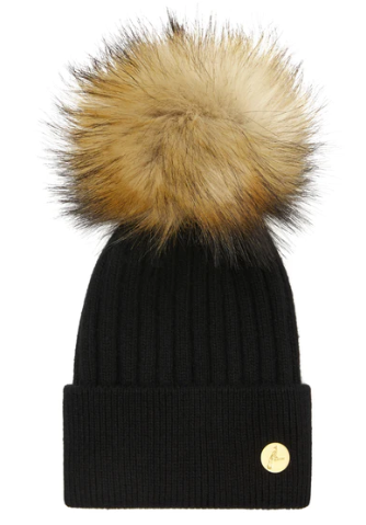 Arundle Cashmere Faux Fur Bobble Hat
