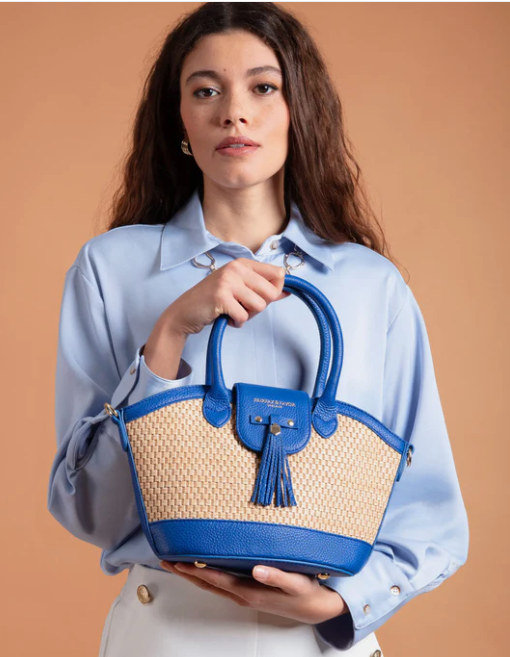 Mini Windsor Basket Bag - Porto Blue