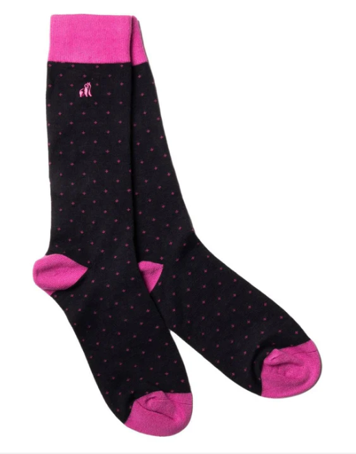Spotted Pink Bamboo Socks – Partridge and Parr