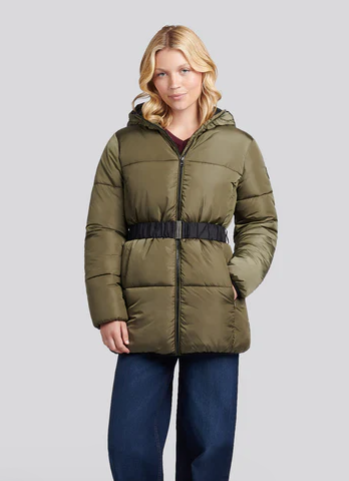 US Polo Belted Puffer Jacket