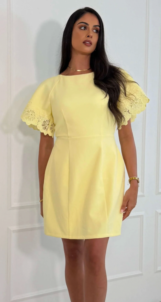 Patzy Lace Trim Mini Dress
