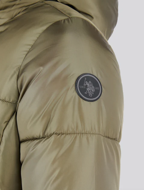 US Polo Belted Puffer Jacket