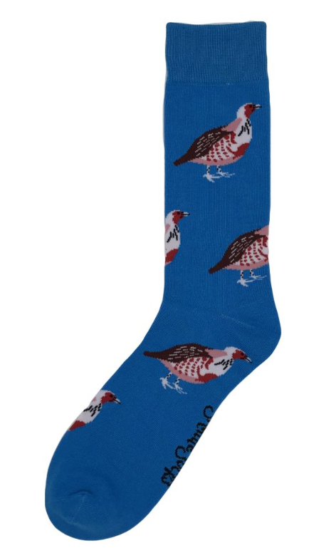 Blue Partridge Crew Socks