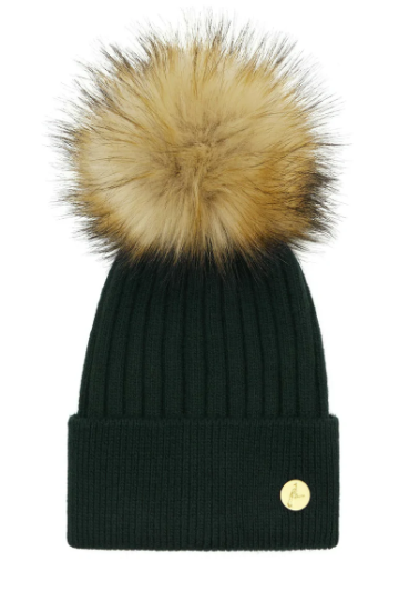 Arundle Cashmere Faux Fur Bobble Hat